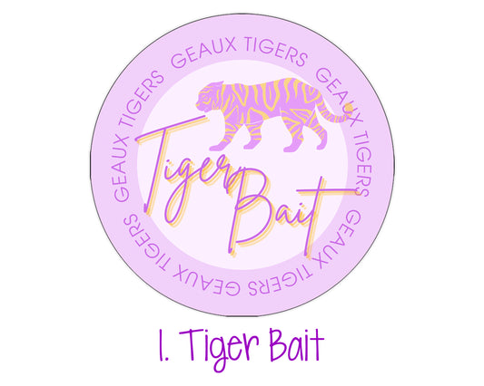 LSU Game Day Stickers, 3 inch circles