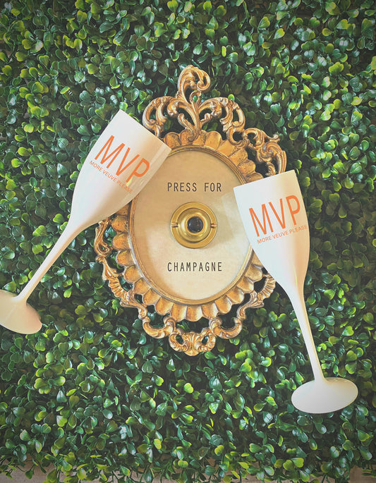 MVP White Champagne Shatterproof flute