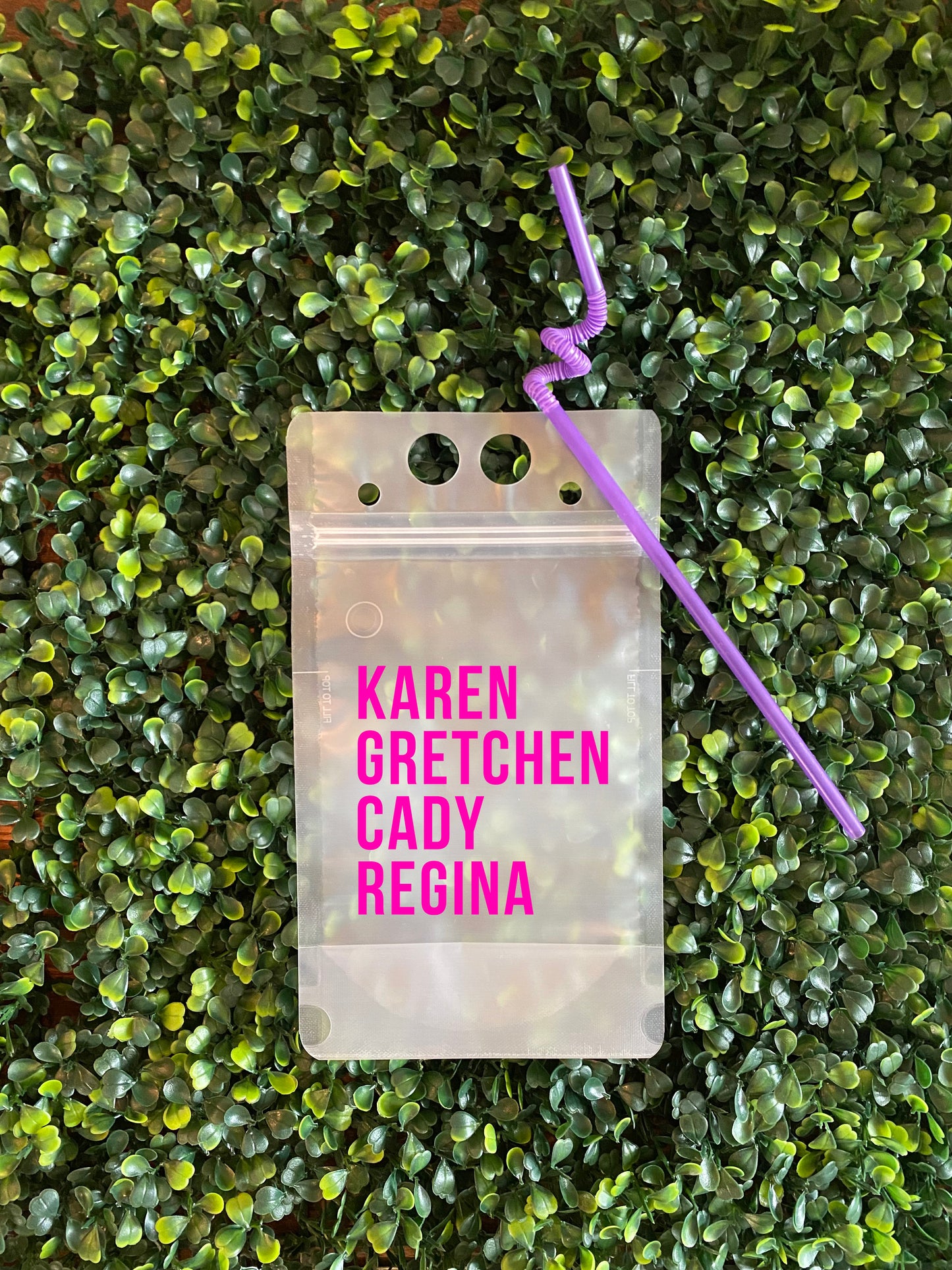 Mean Girls Inspired Quote, Pink, Boozie Bags, Adult Juice Drink Pouch