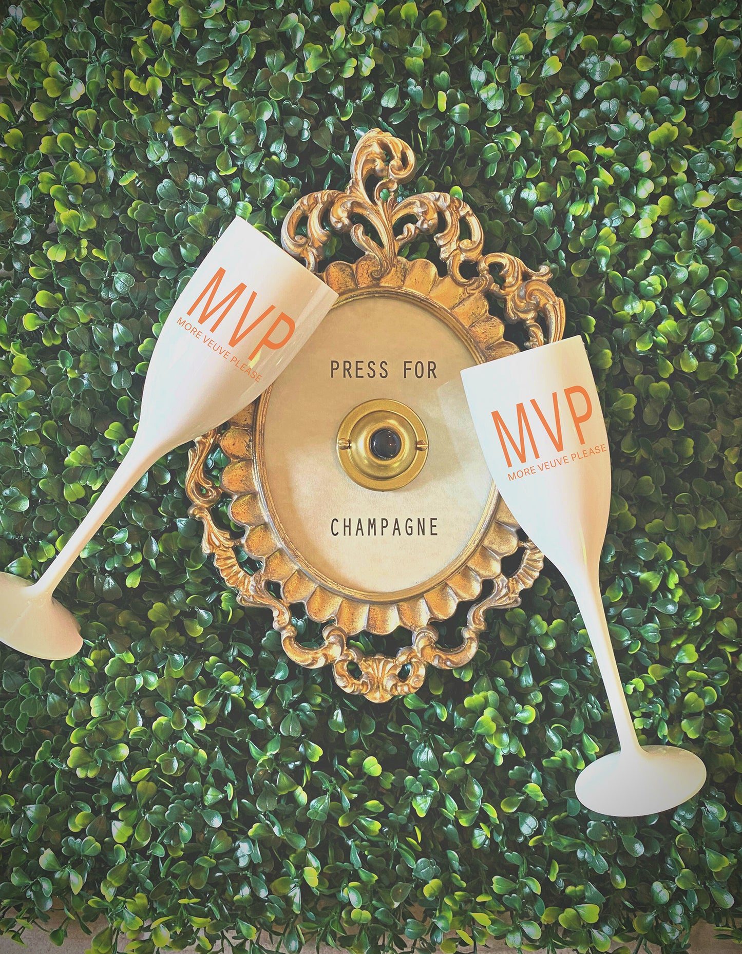 MVP White Champagne Shatterproof flute