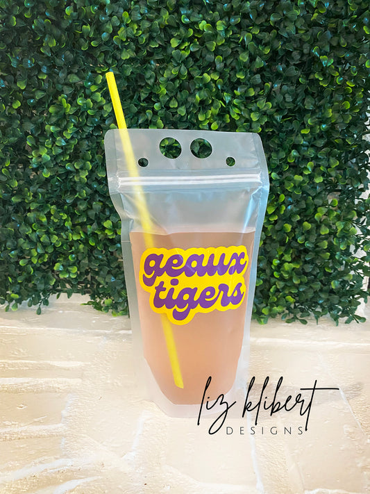 Geaux Tigers Adult Juice Pouch