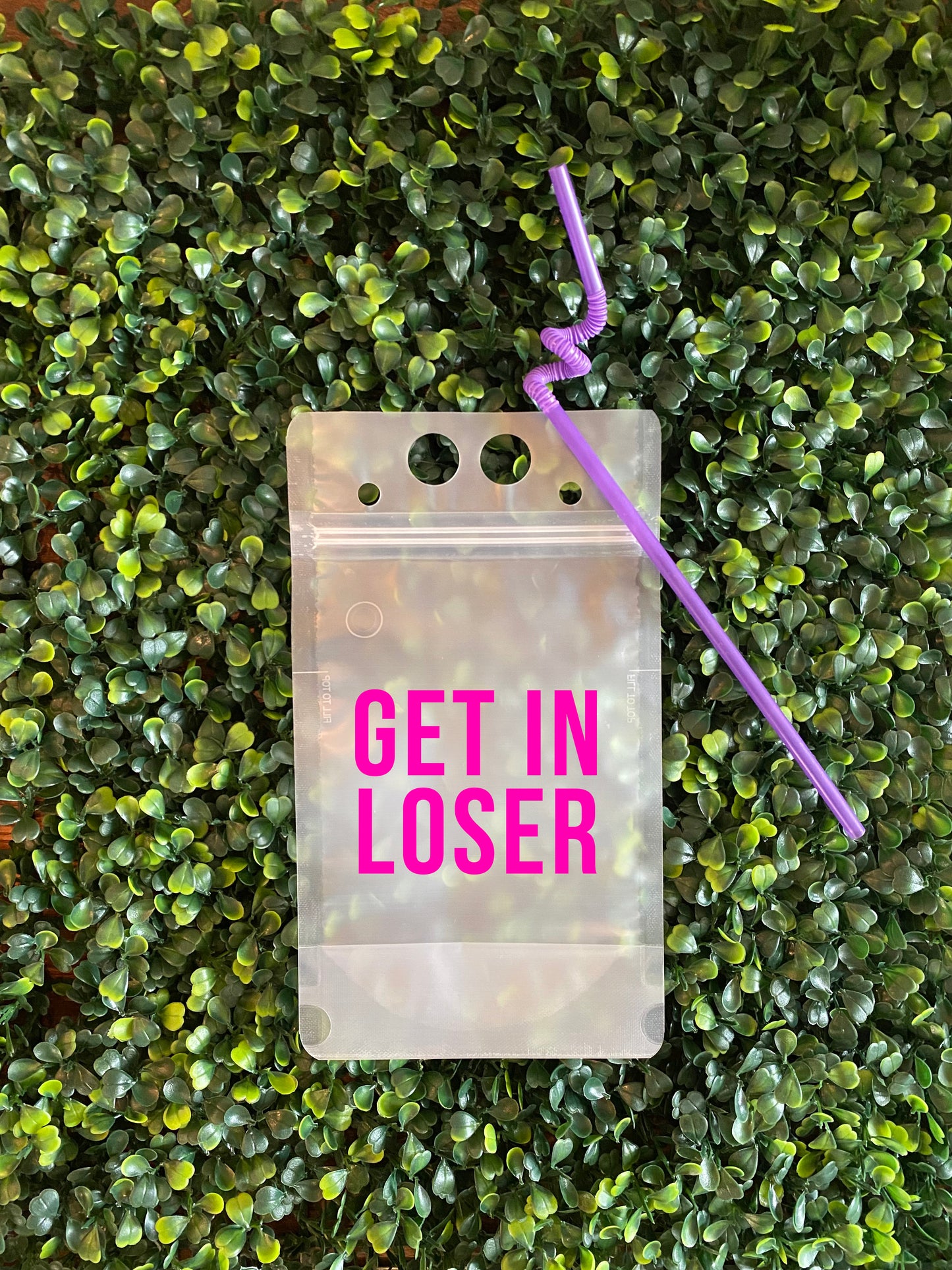 Mean Girls Inspired Quote, Pink, Boozie Bags, Adult Juice Drink Pouch