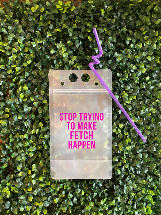 Mean Girls Inspired Quote, Pink, Boozie Bags, Adult Juice Drink Pouch
