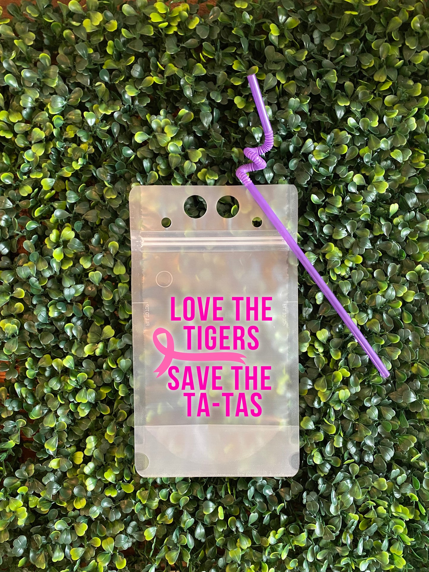 Geaux Pink, Love the Tigers, Save the Ta-Tas Adult Juice Pouch
