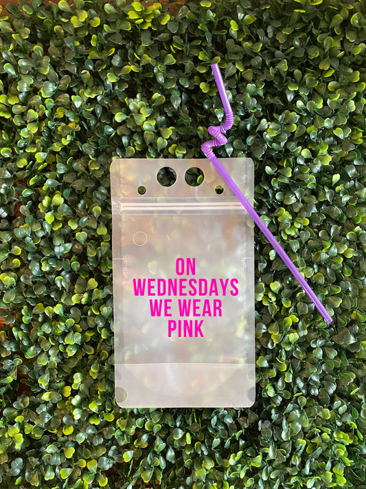 Mean Girls Inspired Quote, Pink, Boozie Bags, Adult Juice Drink Pouch